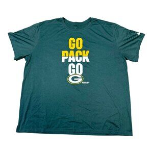 Nike Dri-Fit Green Bay Packers Go Pack Go Graphic Tee XXL Green Tshirt Football